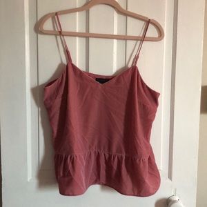 J.crew Mauve velvet peplum top